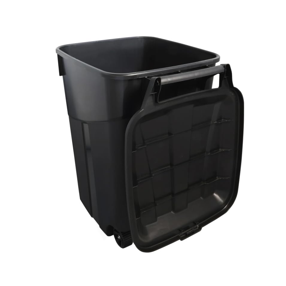 45 Gallon Heavy Duty Plastic Trash Cans with Wheels P553719