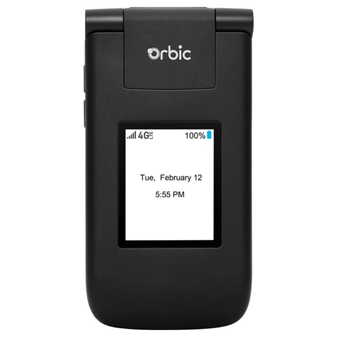 4G LTE Flip Phone with 2.8" Screen, Camera, Wi-Fi, Bluetooth, Unlocked - Black V293523