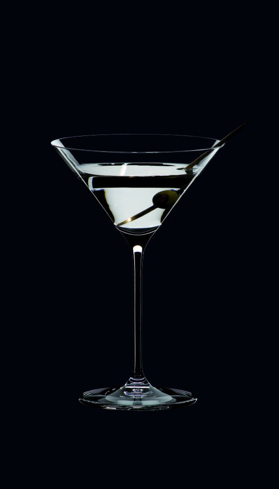 Precision Blown Crystal Martini Glasses Set of 2 S634