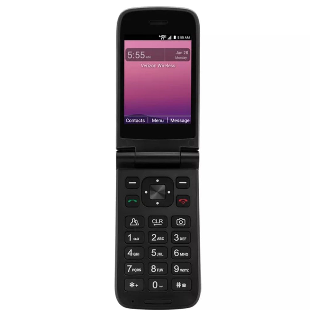 4G LTE Flip Phone with 2.8" Screen, Camera, Wi-Fi, Bluetooth, Unlocked - Black V293523