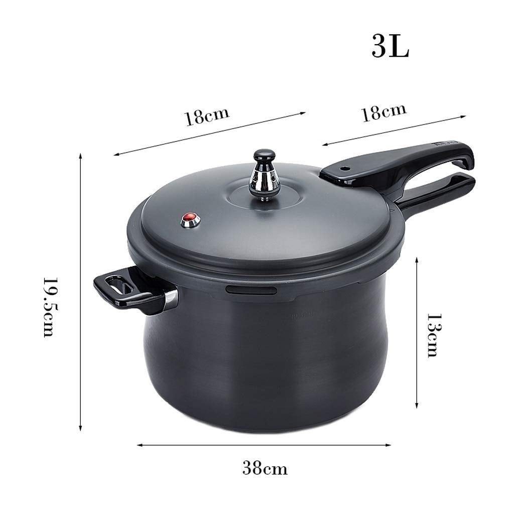 Black 3L Stainless Steel Pressure Cooker P633