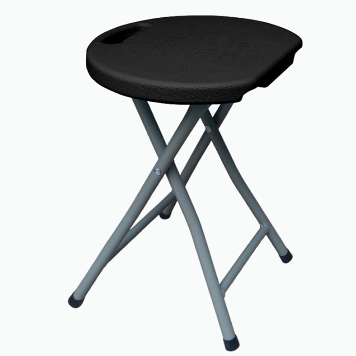 Black 18 Inch Folding Stool with Handle F45278