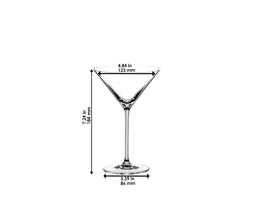 Precision Blown Crystal Martini Glasses Set of 2 S634