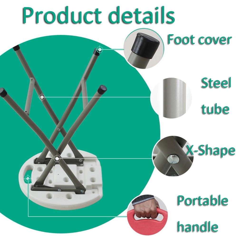 Black 18 Inch Folding Stool with Handle F45278