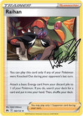 Reverse Foil Pokemon Trainer Autograph Card Q714