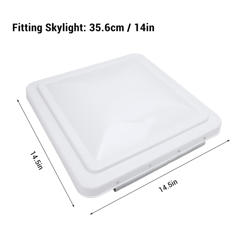 2 Pack 14 Inch White Polypropylene RV Roof Vent Cover T650