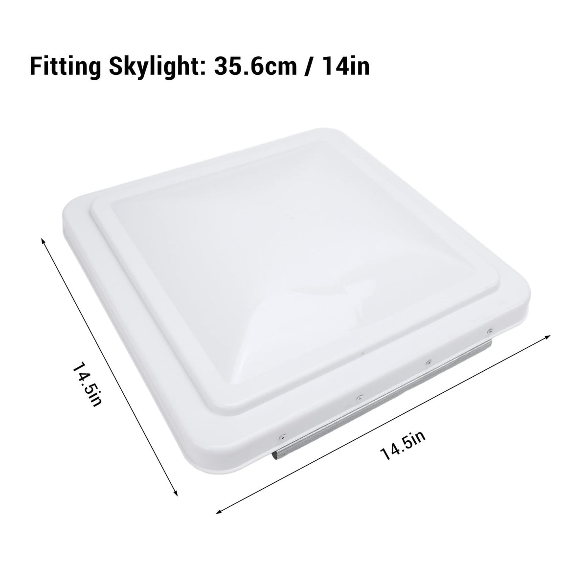 2 Pack 14 Inch White Polypropylene RV Roof Vent Cover T650
