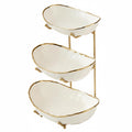 3-Tier Ceramic Fruit Bowl with Stand H1214