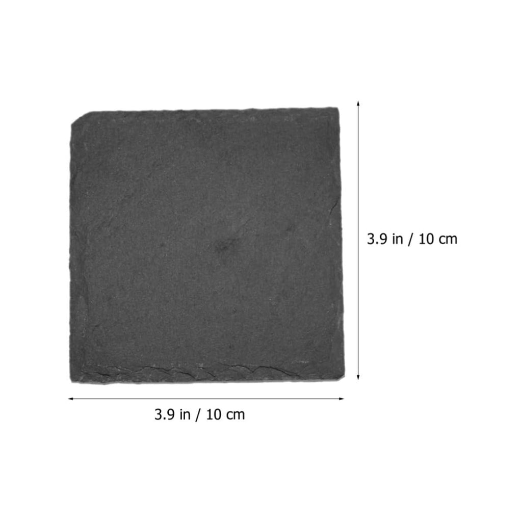 Black Natural Stone Coasters Set X1370