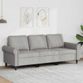 Light Gray Velvet 3-Seater Sofa J397909