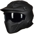 Open Face 3/4 Half Motorcycle Helmet DOT Matte Black M O627