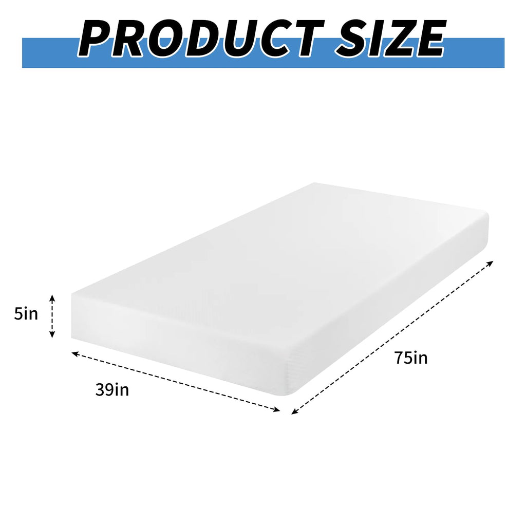 5 inch Gel Memory Foam Twin Mattress B597468