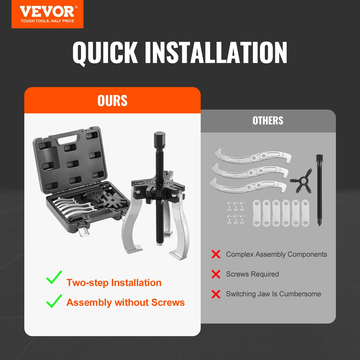 3" and 7" 3 Jaw Gear Puller Set J860481