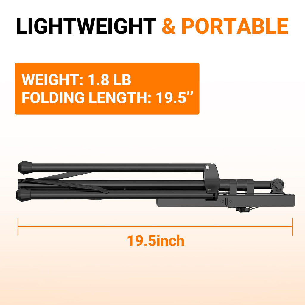 Black Portable Sheet Music Stand with Clamp and Carrying Bag T433569