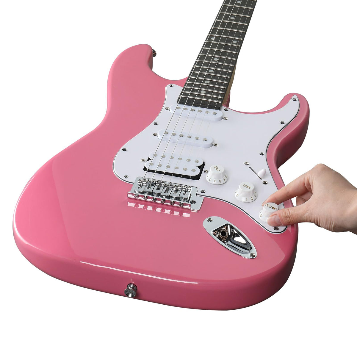 39 Inch Pink Electric Guitar Starter Kit with Amp R7825