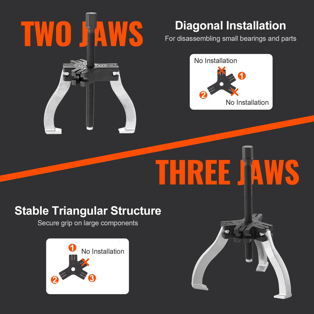 3" and 7" 3 Jaw Gear Puller Set J860481