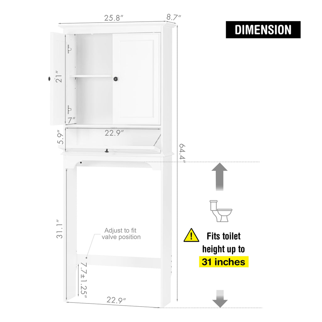 White Over the Toilet Storage Cabinet H43824