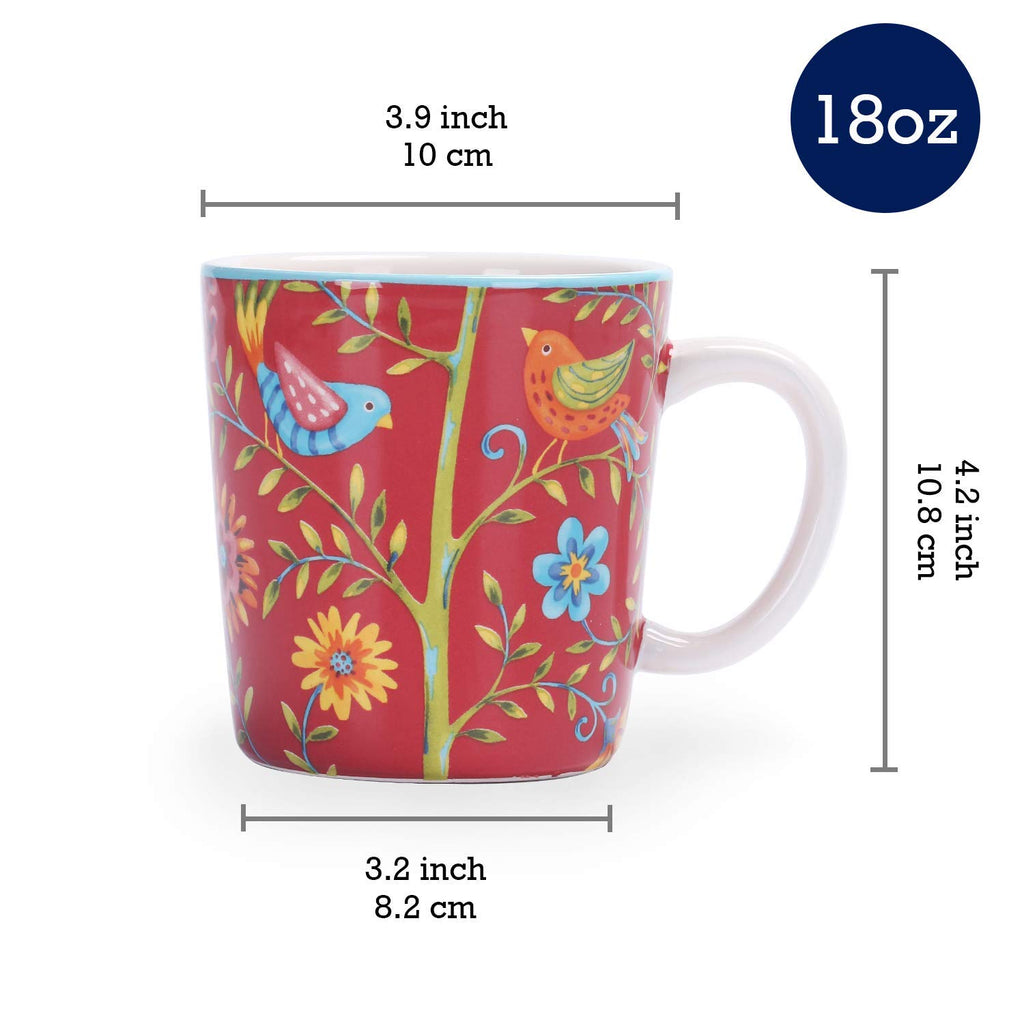 Red Ceramic 16 pcs Dinnerware Set, Service for 4 E314
