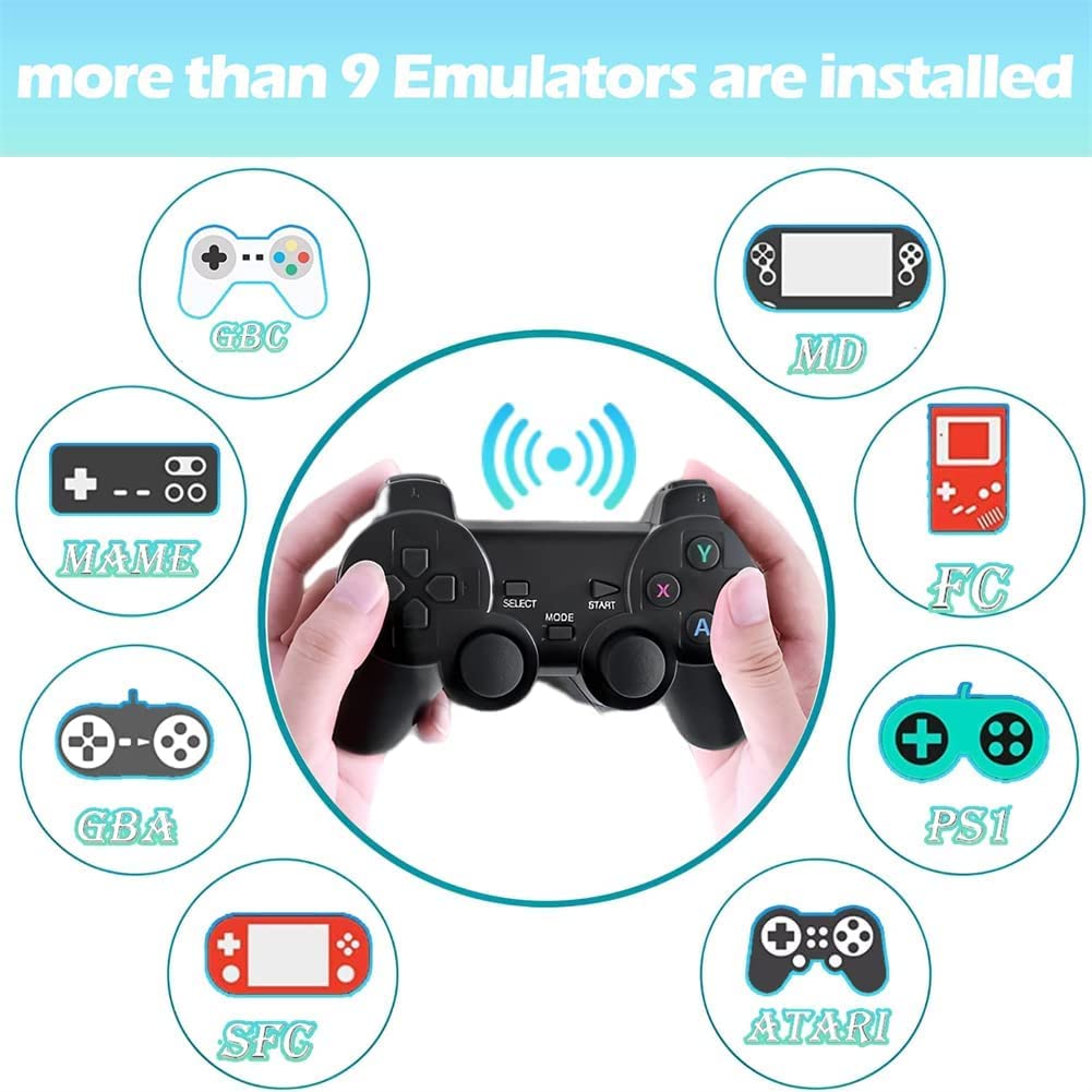 Wireless Retro Game Console with 10,000+ Built-in Games, 4K HDMI-Compatible, 64G, Black F282184