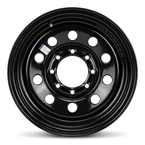 16x6 Black Modular Steel Trailer Wheels 8 Lug T72800