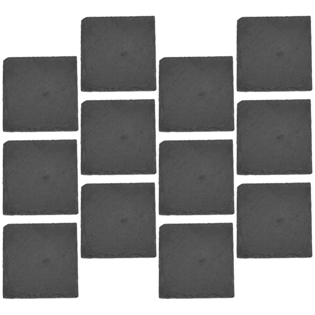 Black Natural Stone Coasters Set X1370