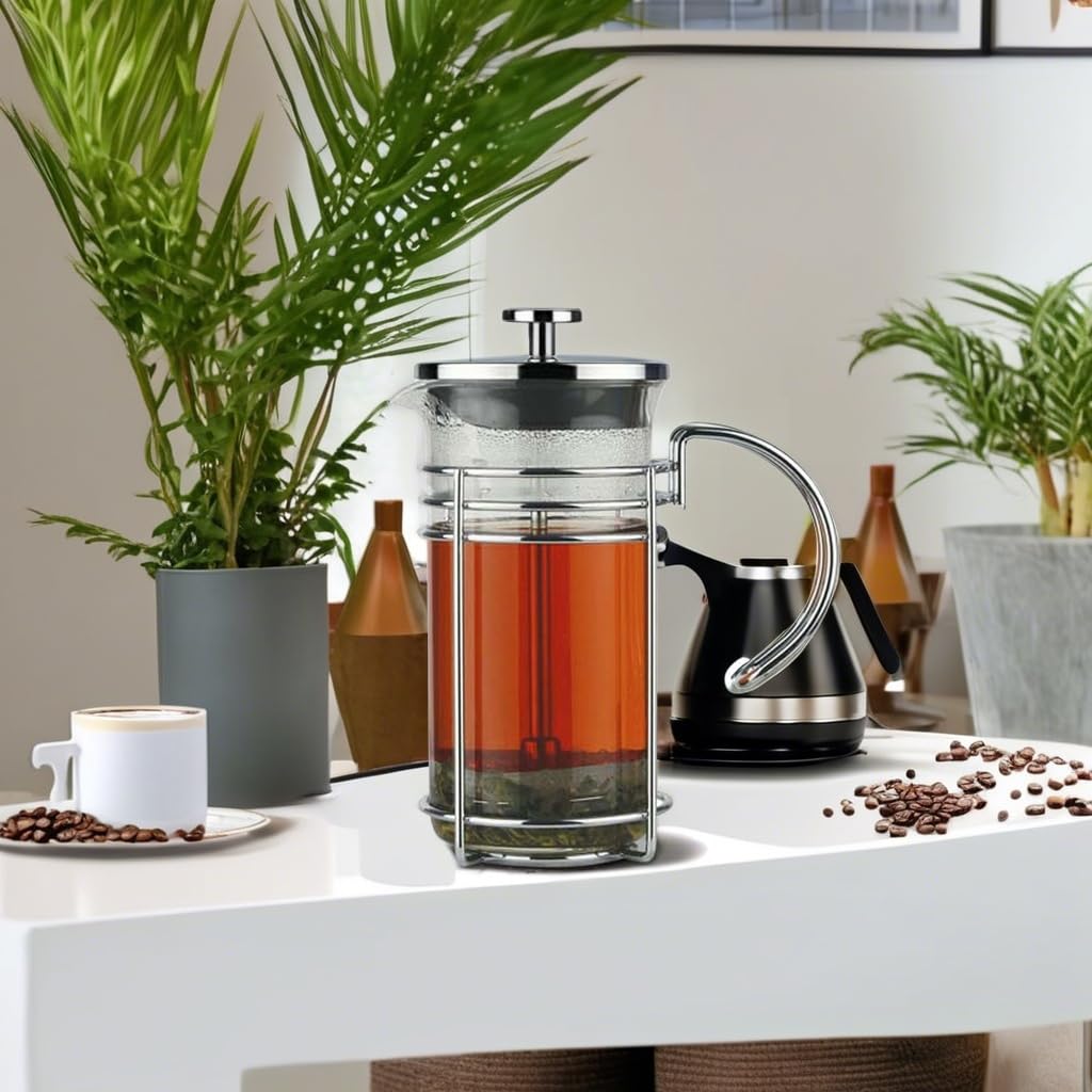 Glass French Press Coffee and Tea Maker, 11.8 oz X942