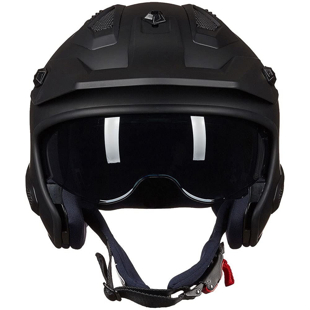 Open Face 3/4 Half Motorcycle Helmet DOT Matte Black M O627