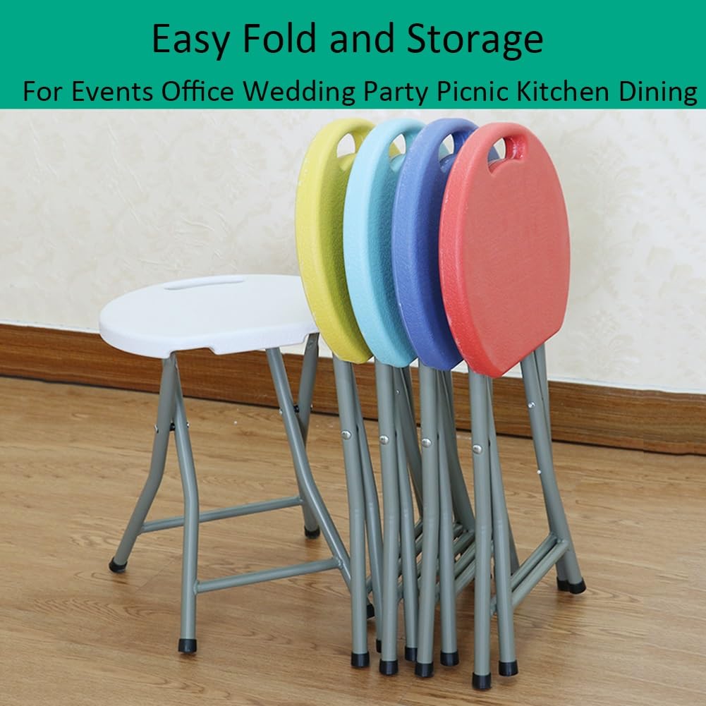 Black 18 Inch Folding Stool with Handle F45278