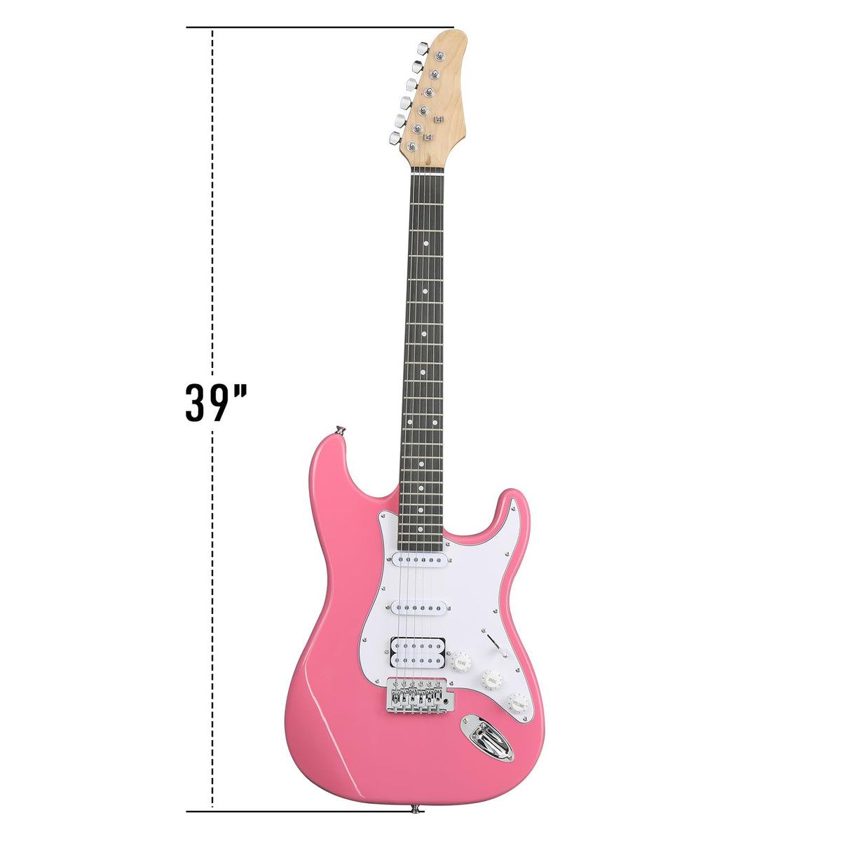 39 Inch Pink Electric Guitar Starter Kit with Amp R7825