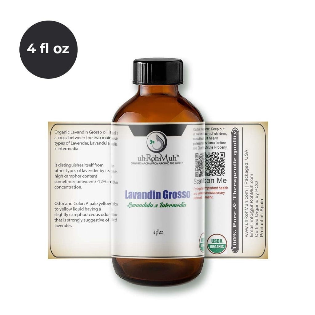 Organic Lavandin Grosso Essential Oil 4 Fl Oz U98368