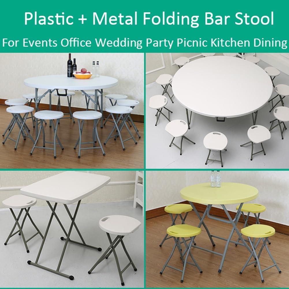 Black 18 Inch Folding Stool with Handle F45278