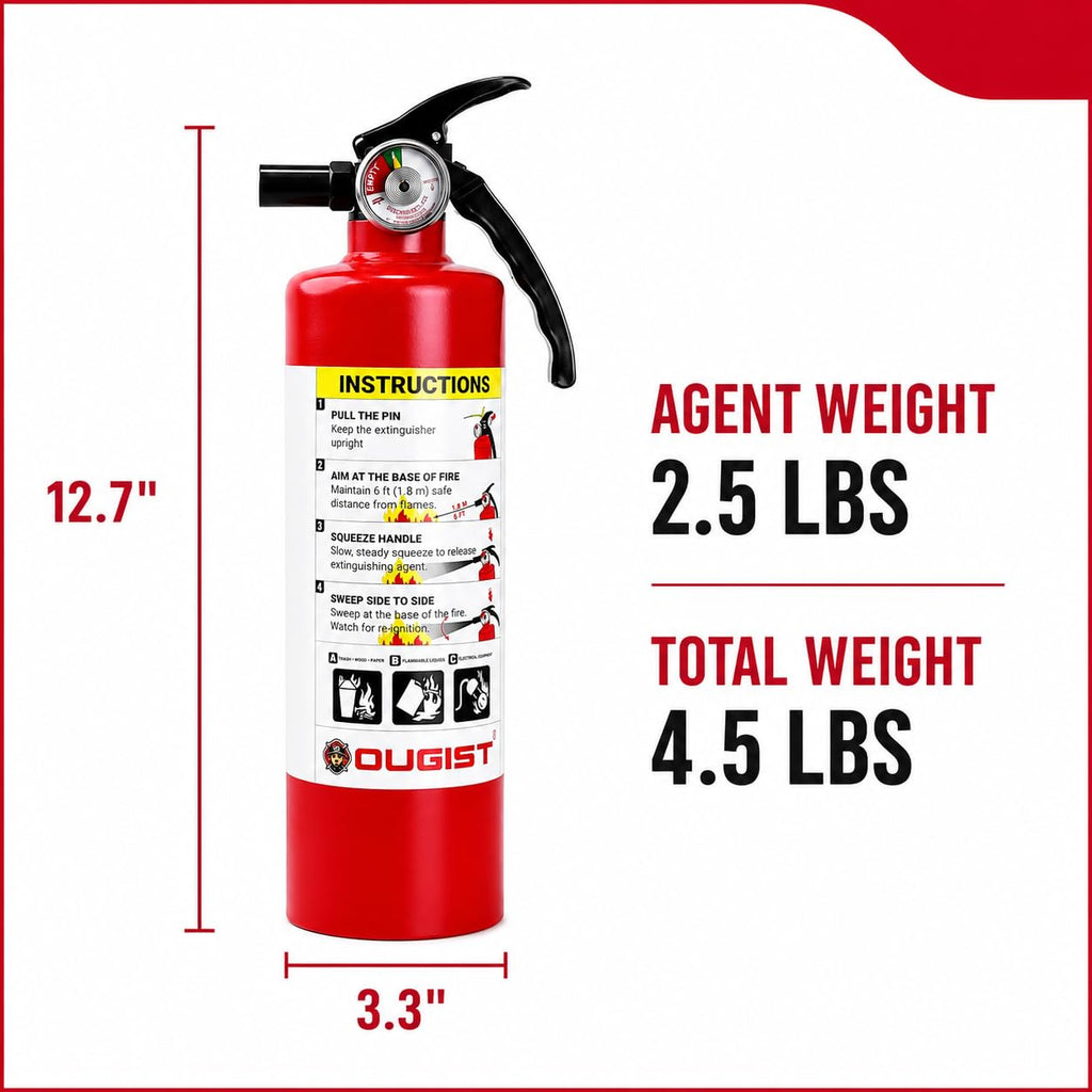 2.5 lb Rechargeable Dry Chemical Fire Extinguisher 4 Pack K590