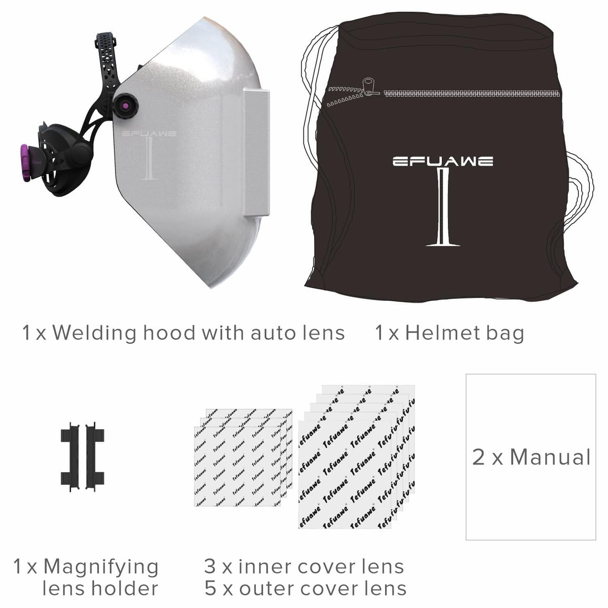 4 1/2" x 5 1/4" Fibreglass Auto Darkening Welding Hood H4397