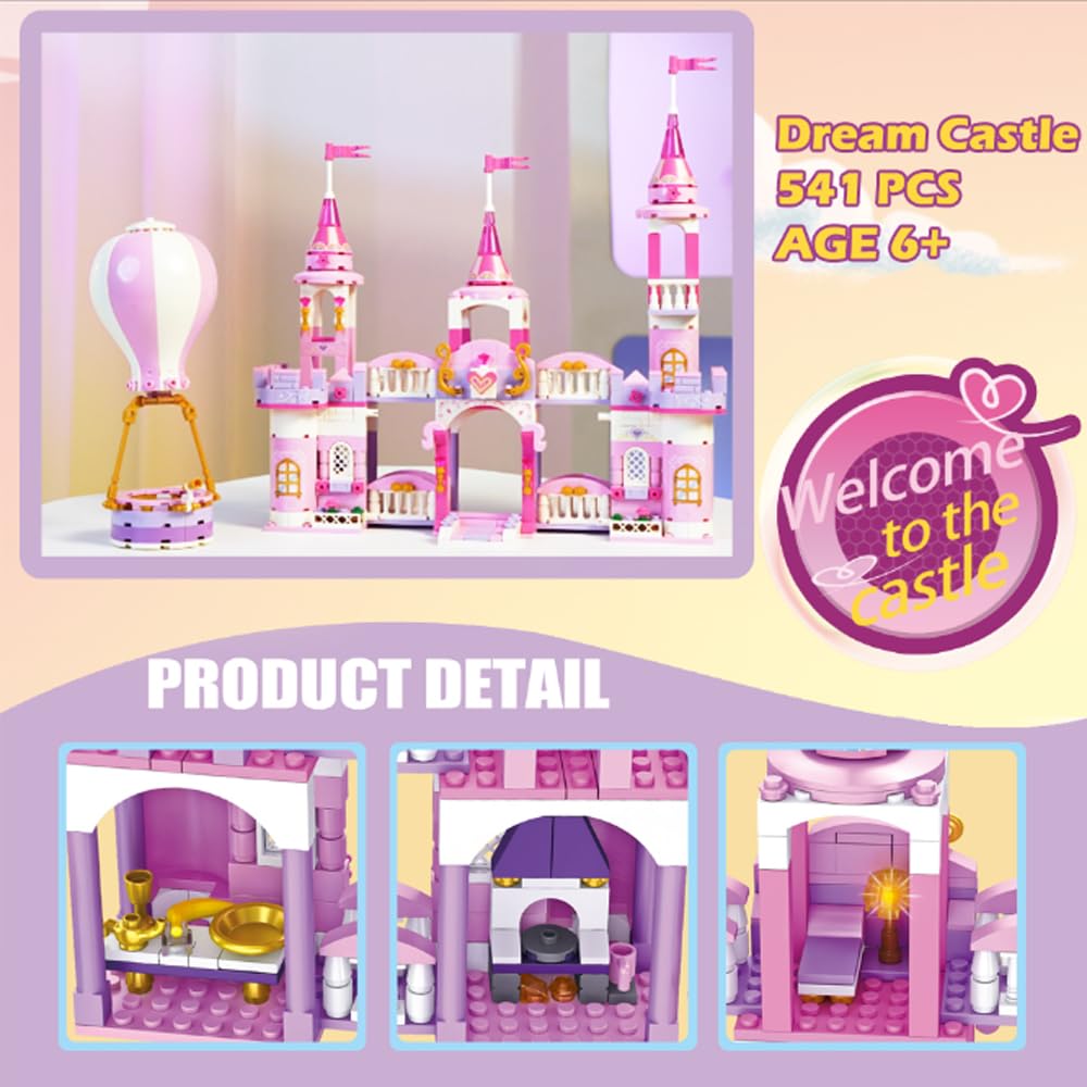 541 Pieces Multi Shaped Castle Building Blocks E959