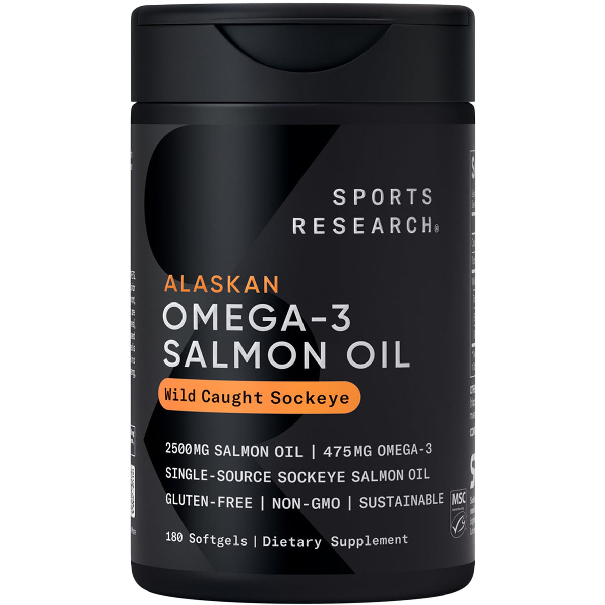 Omega-3 Wild Sockeye Salmon Oil 2500mg 180 Softgels B242516