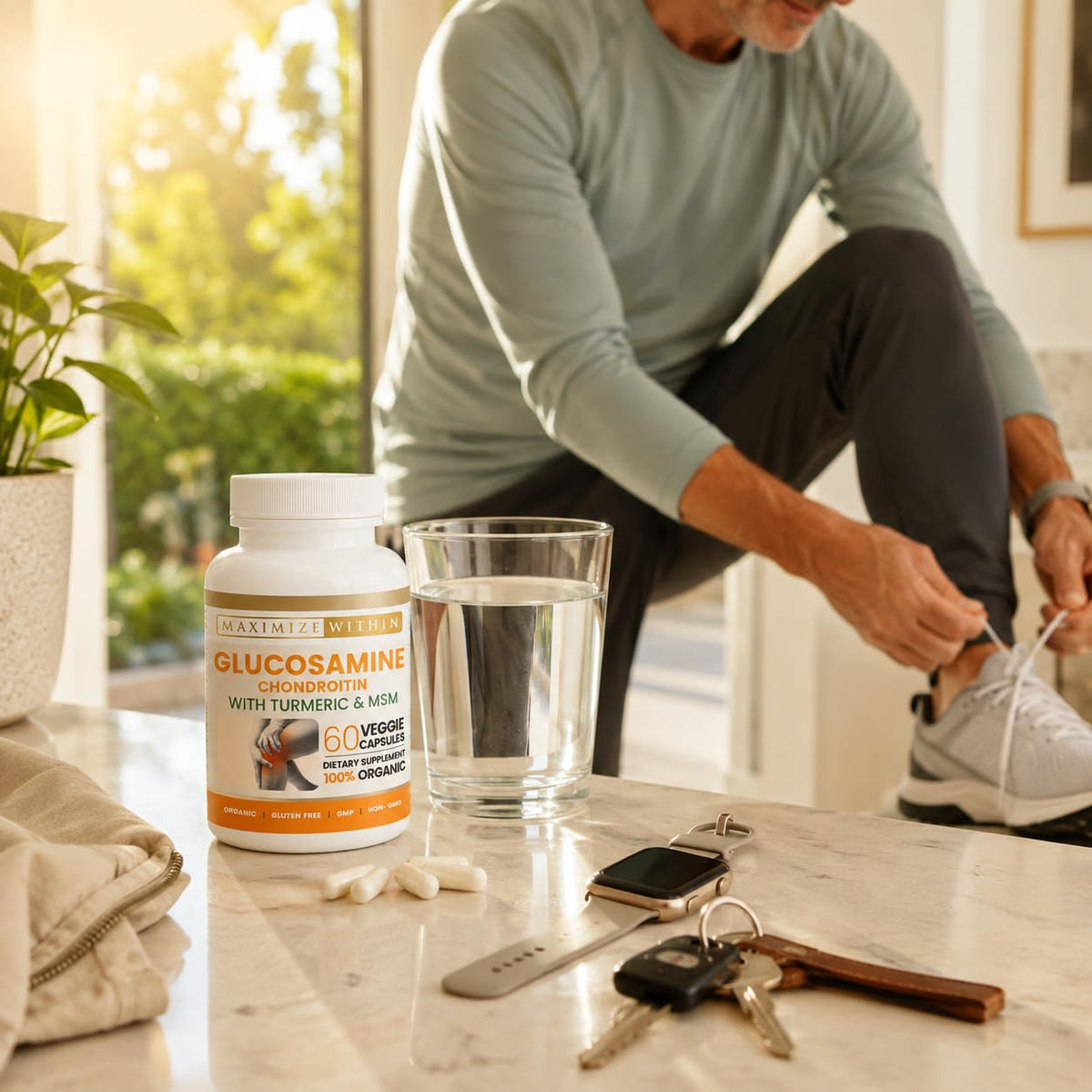 Glucosamine Chondroitin Turmeric MSM 60 Veggie Capsules L860