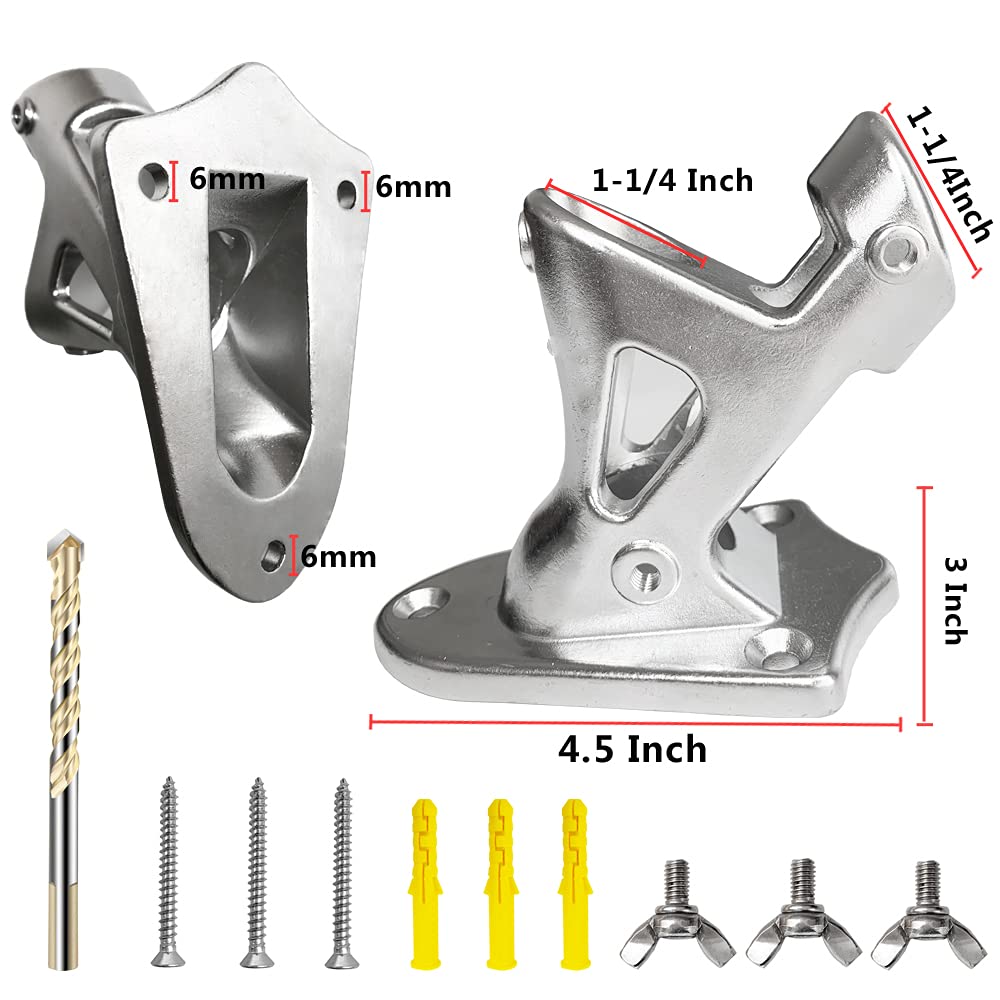 Two Position Stainless Steel Flag Pole Holder 1-1/4 inch D9906