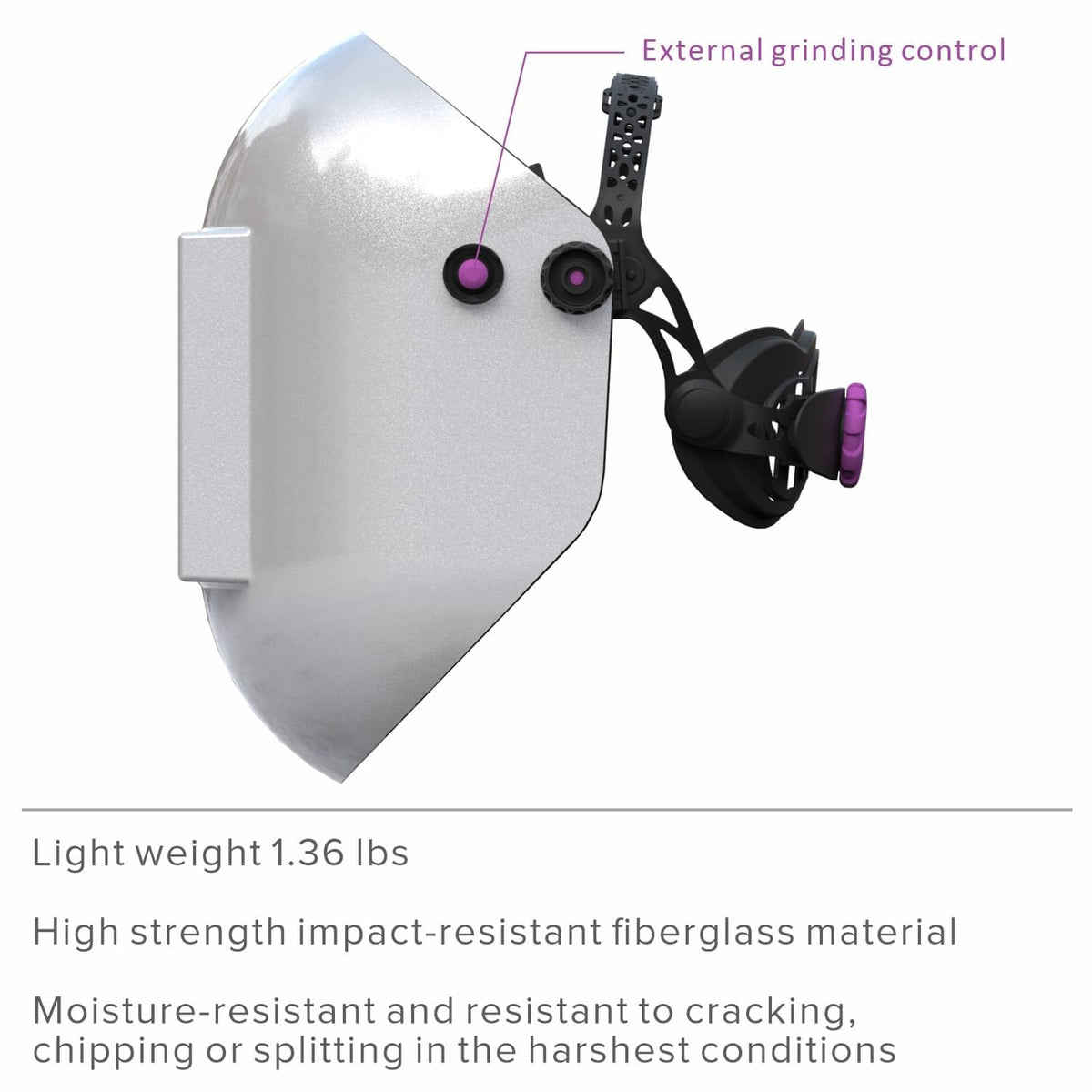 4 1/2" x 5 1/4" Fibreglass Auto Darkening Welding Hood H4397