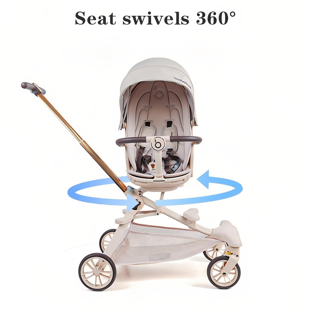 Lightweight Folding Stroller Wagon with Reversible Seat and Canopy K689