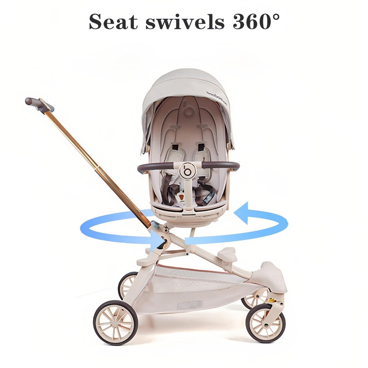 Lightweight Folding Stroller Wagon with Reversible Seat and Canopy K689
