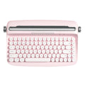 Wireless Retro Typewriter Bluetooth Keyboard Baby Pink W7562