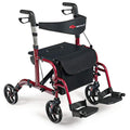 2 in 1 Folding Rollator Walker with Seat M959263