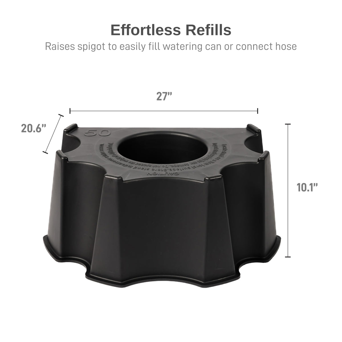50-Gallon Black Rain Barrel Stand X1258