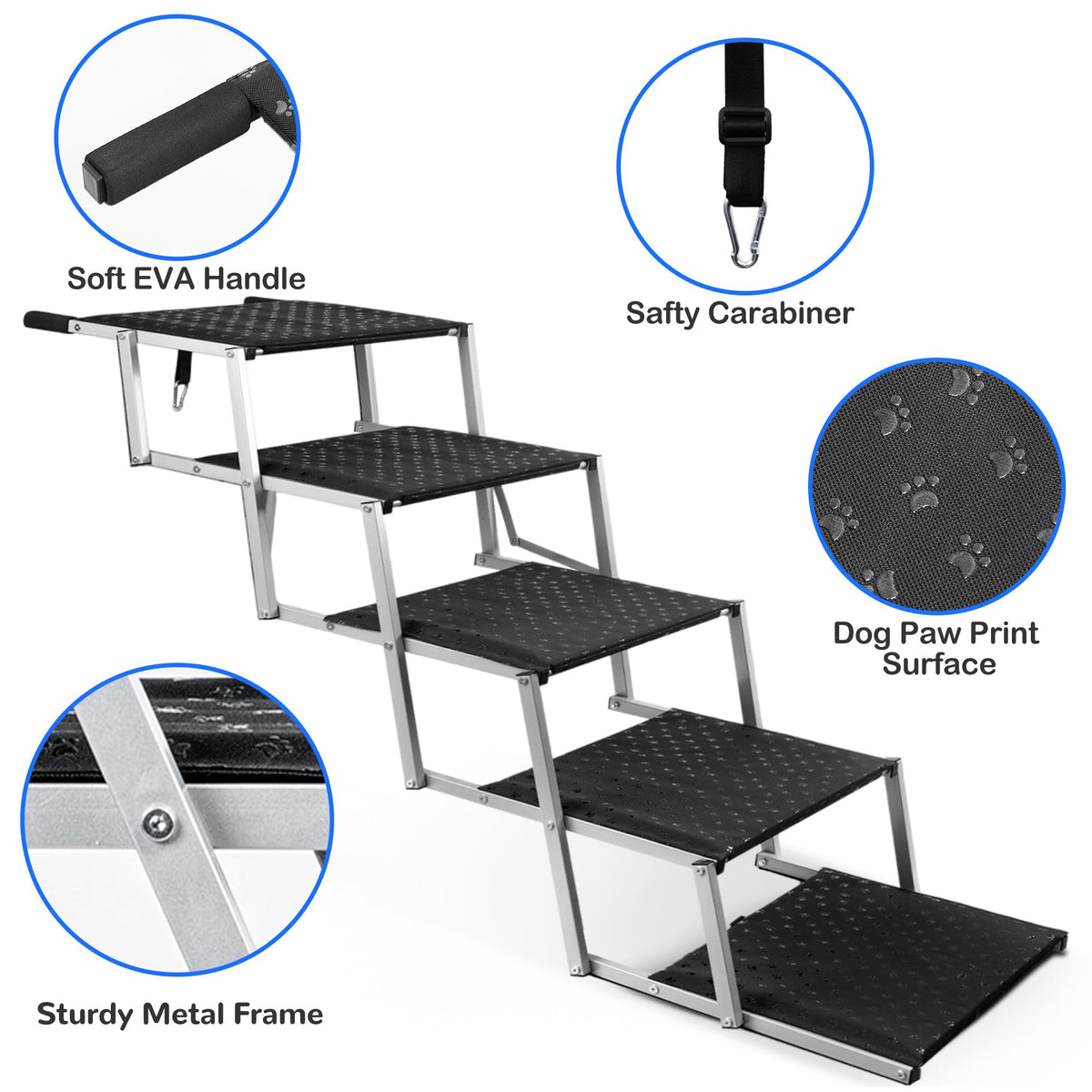 Foldable Dog Stairs for Car U6708