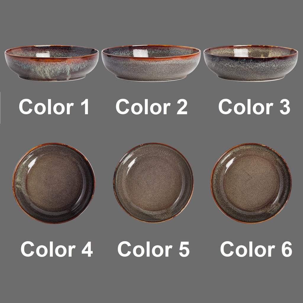 Ceramic bowls set of 4 8" Caramel Brown K248982