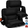 Extra Wide Stadium Seats With Back Support 2 Pack, 6 Reclining Positions, Black, 25" S8793