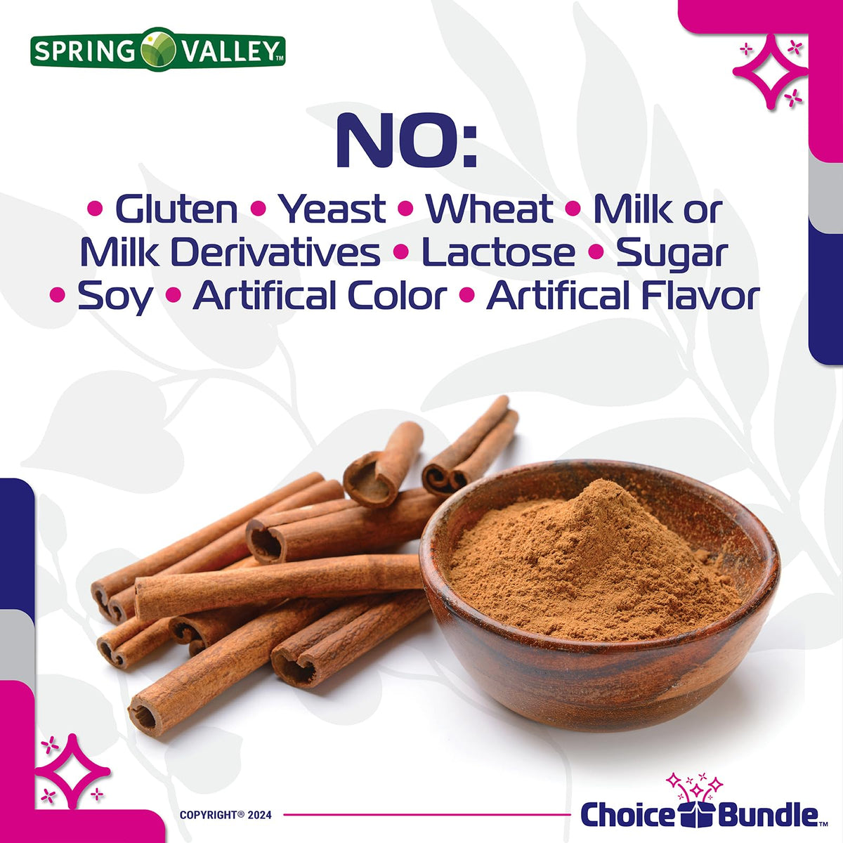 Cinnamon Supplement 1000mg Vegetarian Capsules 800 Total Z485