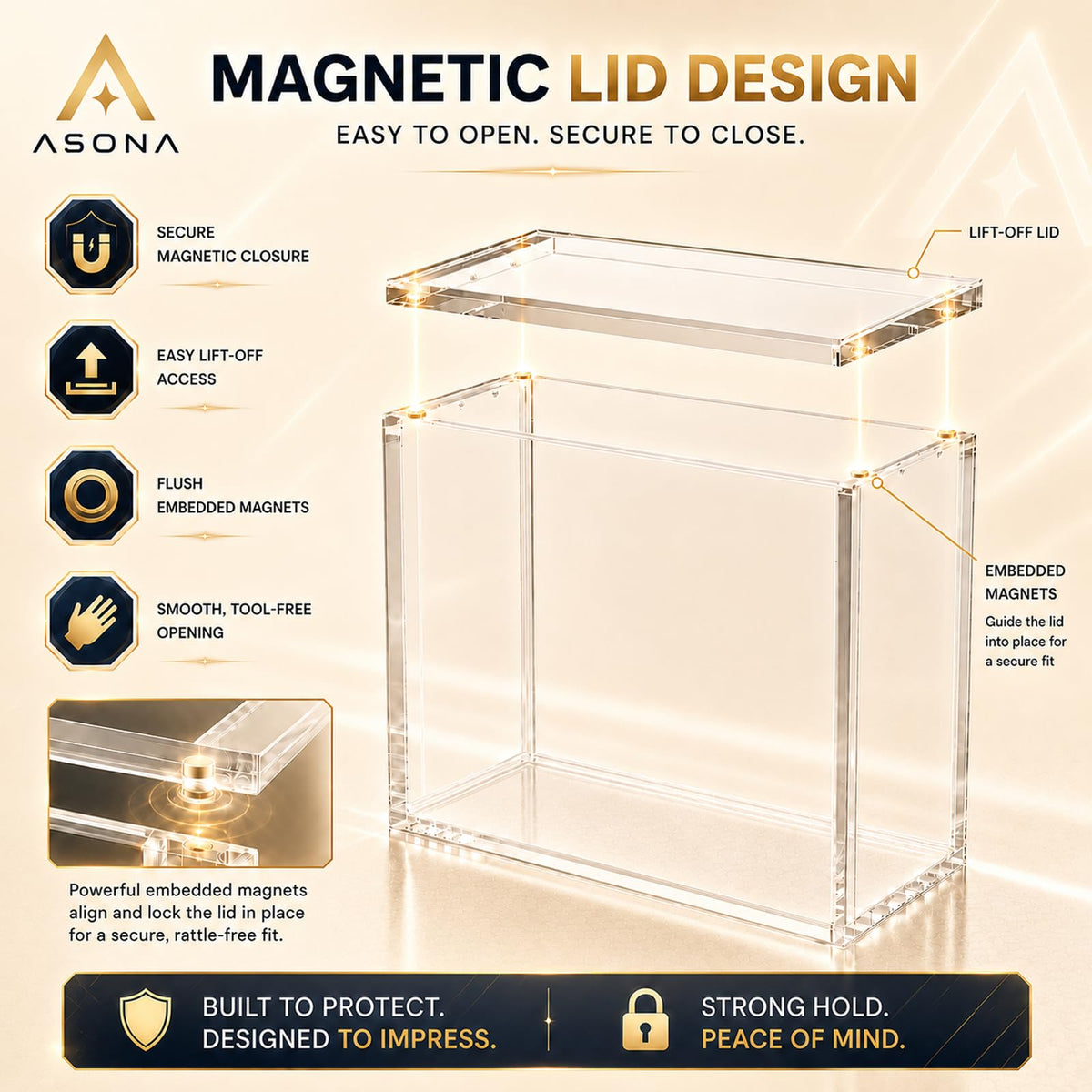 Clear Magnetic Acrylic Case 2-Pack E45215
