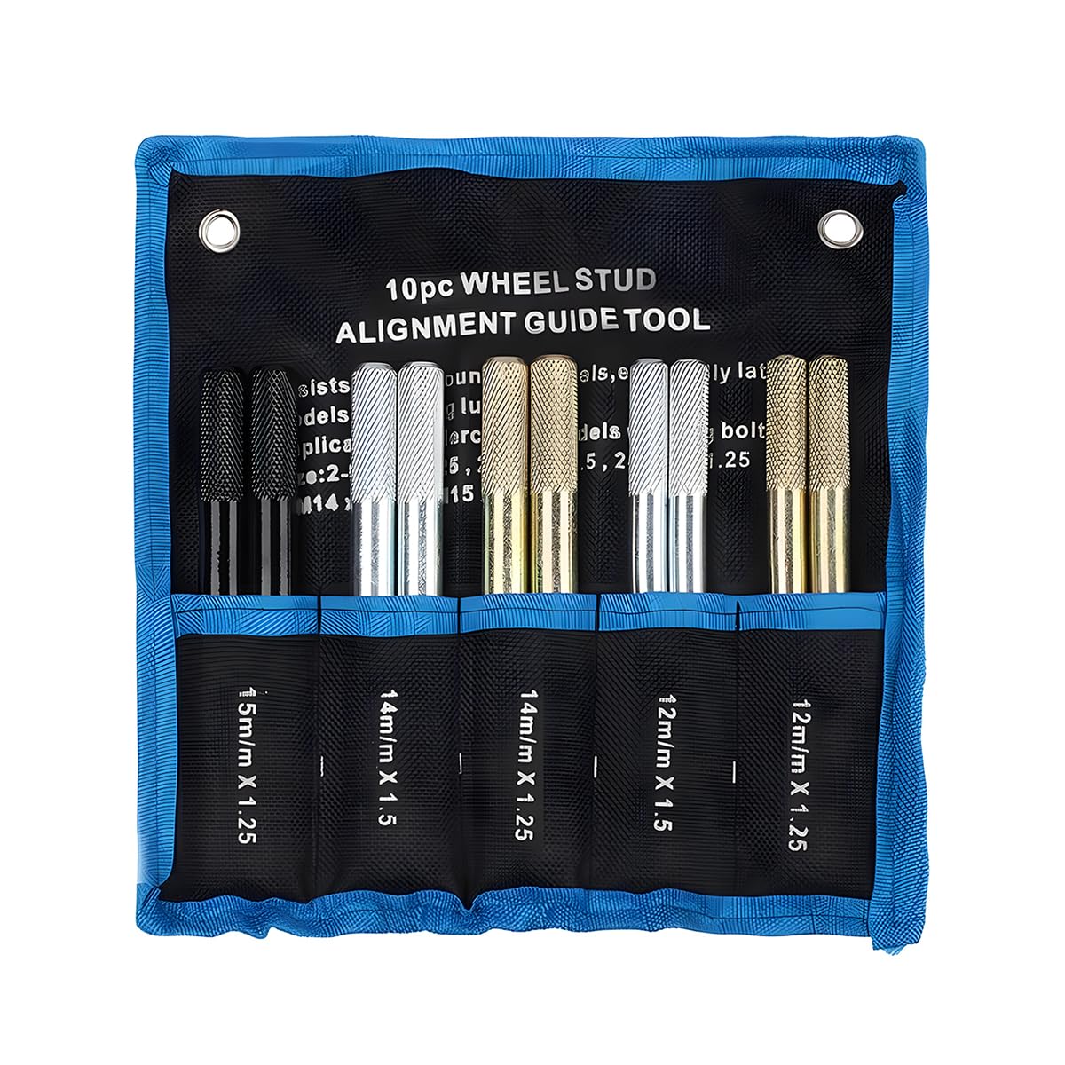10PCS Wheel Alignment Pin Guide Tool M14 x 1.5/1.25 M12 x 1.5/1.25 M15 x 1.25 M2125