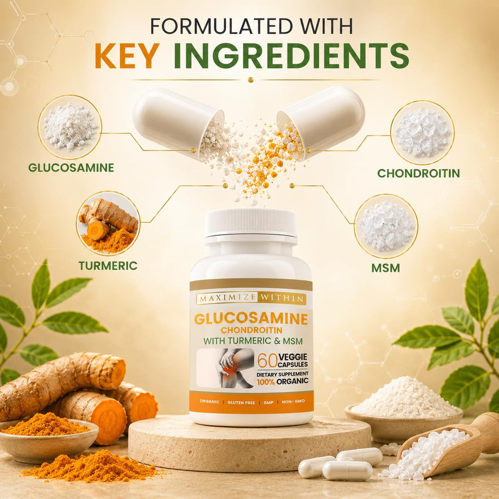 Glucosamine Chondroitin Turmeric MSM 60 Veggie Capsules L860